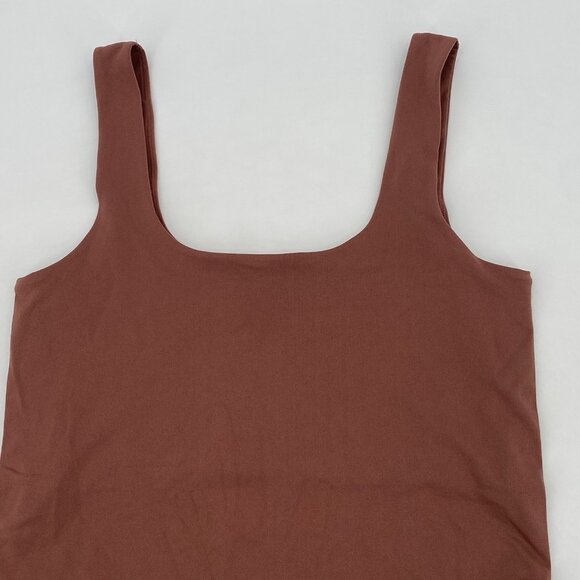 A New Day Size XXL Rust Square Neck Snap Bodysuit Base Layering Nylon - Picture 3 of 9